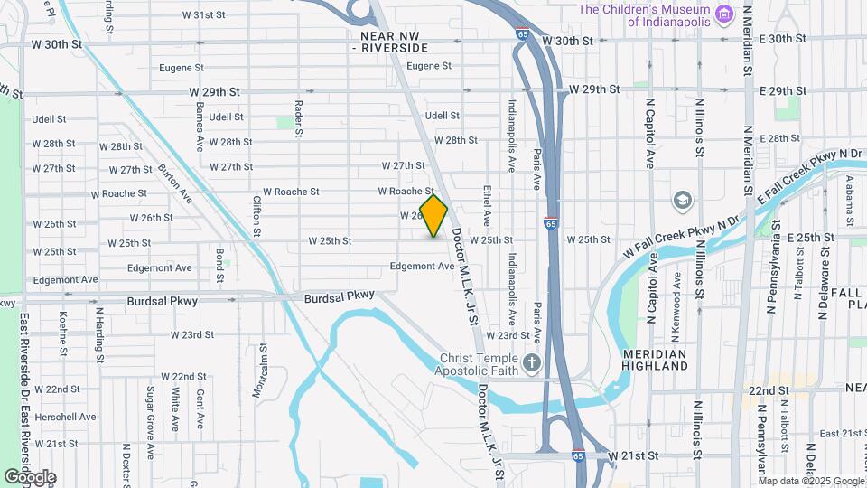 733 W 25th St Map and Location Details