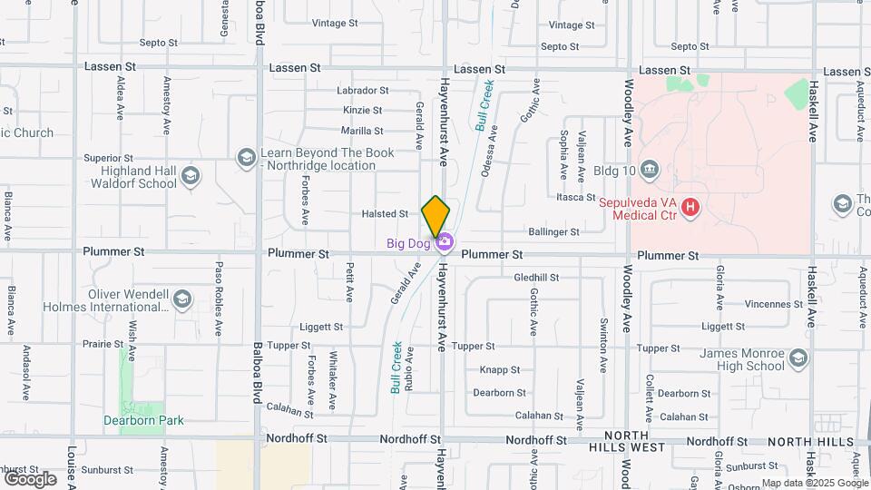 9511 Hayvenhurst Ave Map and Location Details