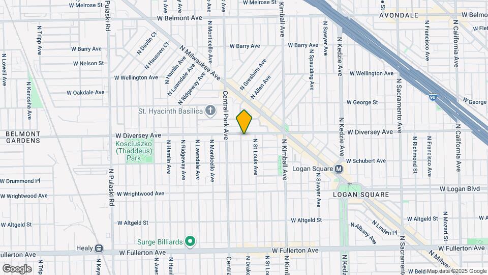 3521 W Diversey Ave Map and Location Details