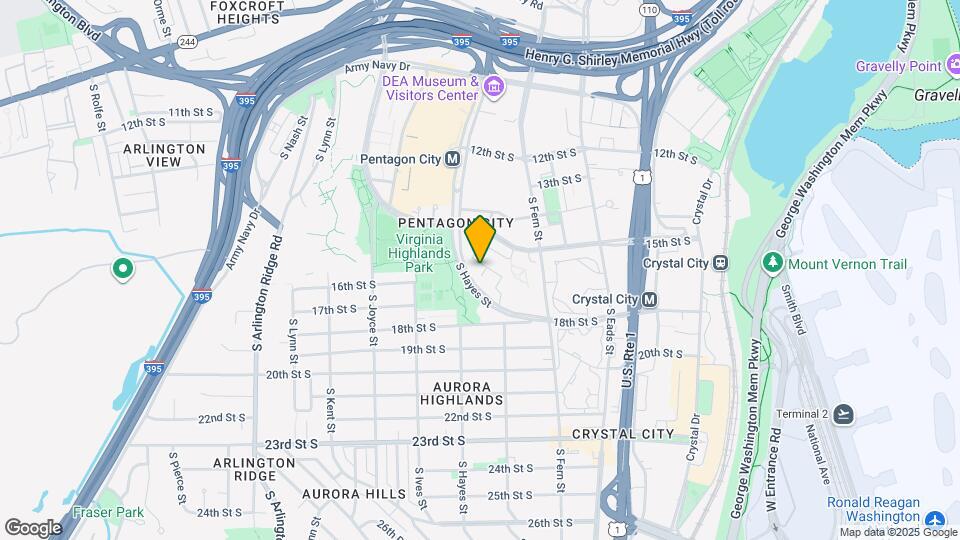 1635 S Hayes St, Unit A Map and Location Details