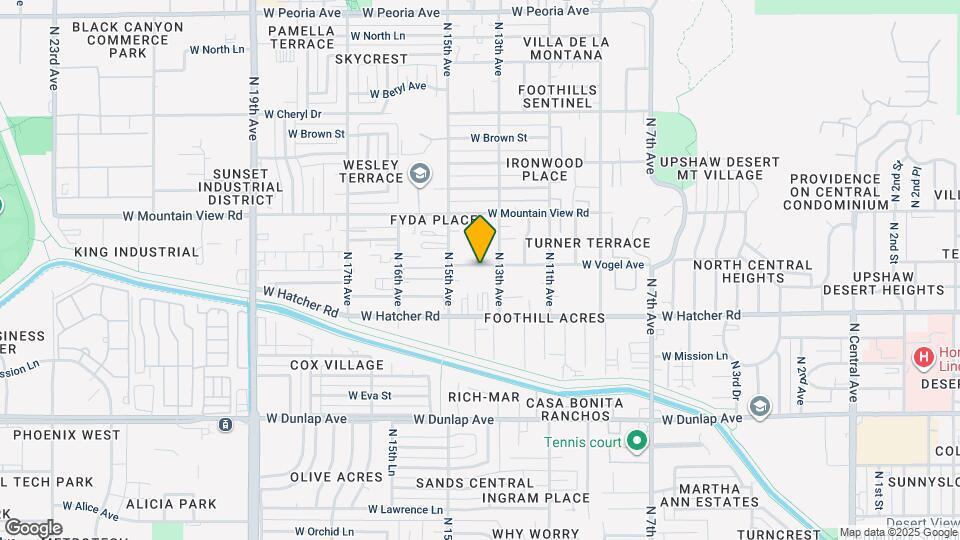1321 W Vogel Ave Map and Location Details