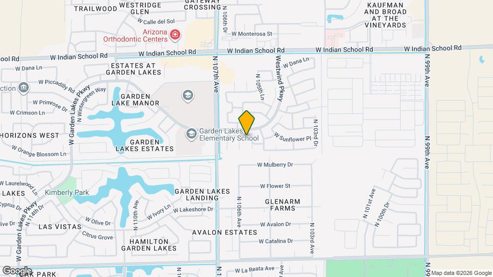 10617 W Poinsettia Dr Mapa y Detalles de la Ubicación
