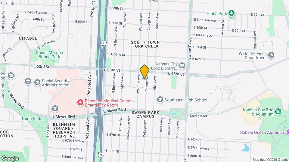 6328 College Ave Map and Location Details