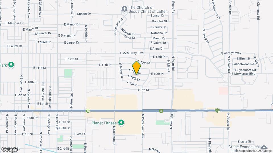 1362 E 10th St Map and Location Details