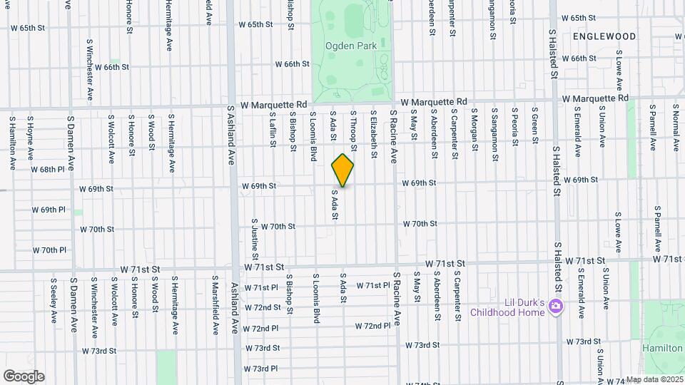 6903 S Ada St Map and Location Details