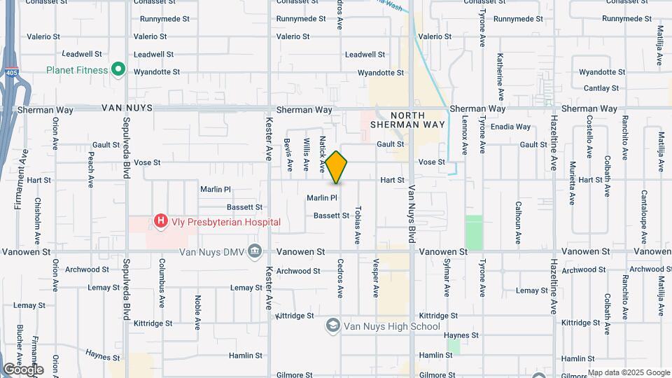 6945 Cedros Ave Map and Location Details