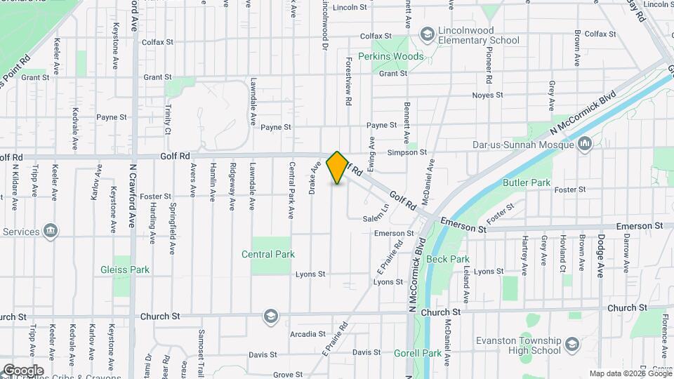 9509 Lincolnwood Dr Map and Location Details