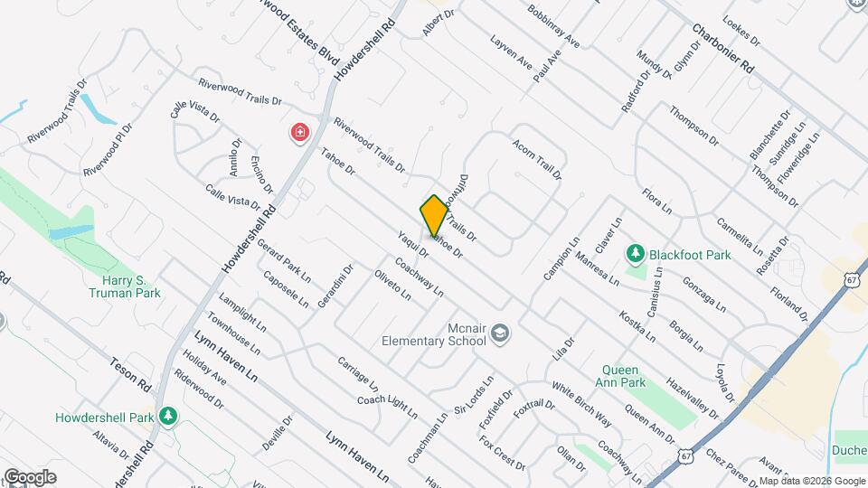 1620 Tahoe Dr Map and Location Details