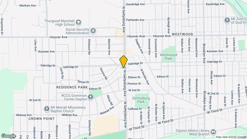 803 N Gettysburg Ave Map and Location Details