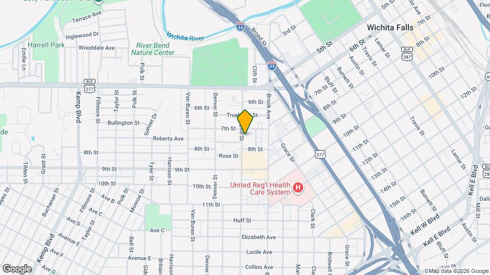 707 Baylor St Map and Location Details