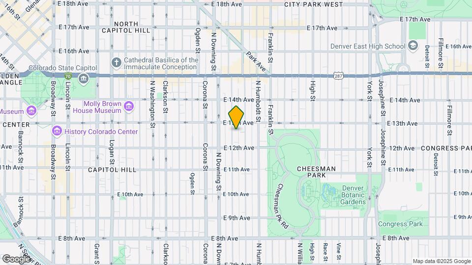 1258 N Marion St Map and Location Details