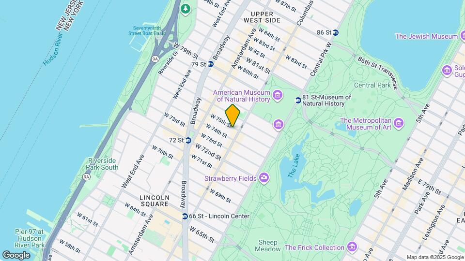 104 W 75th St Map and Location Details