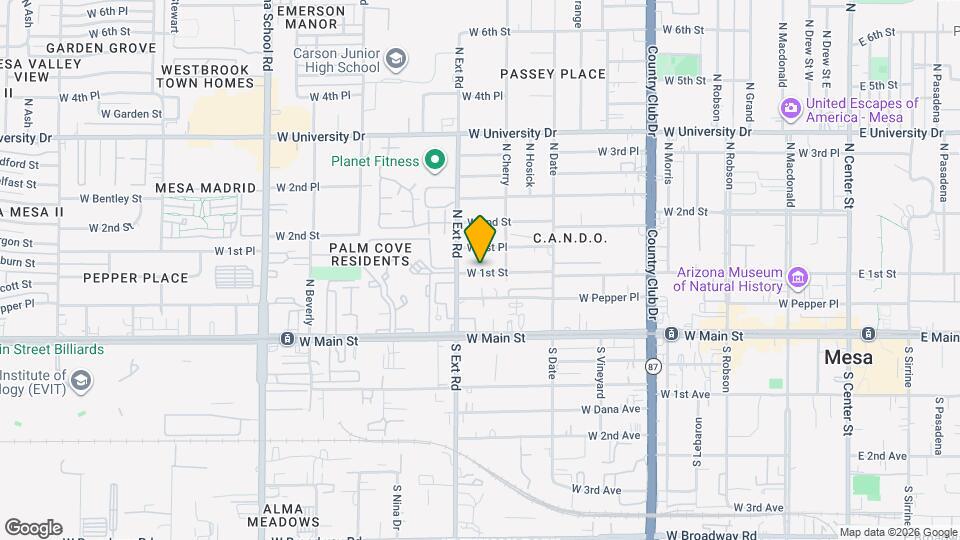 750 W 1st St Map and Location Details