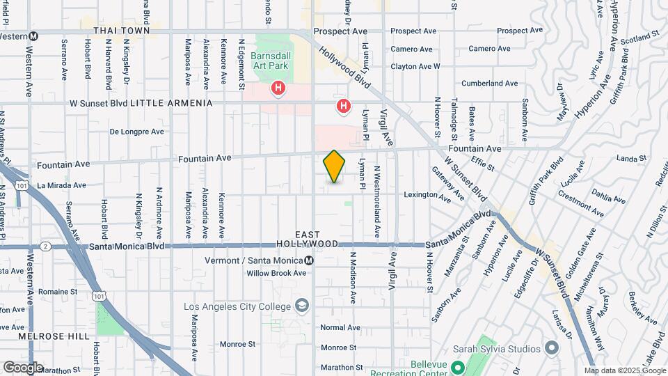 4633 Lexington Ave Map and Location Details