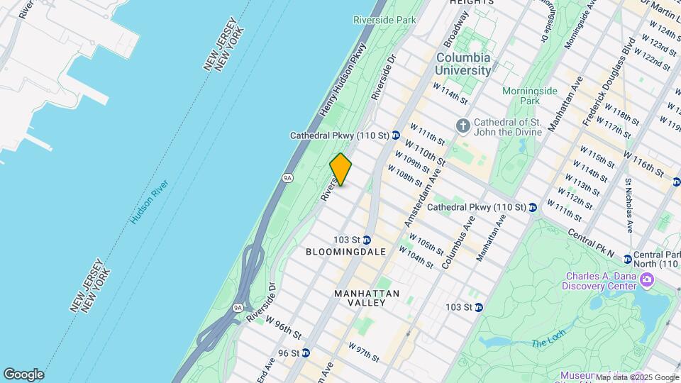 321 W 105th St Map and Location Details