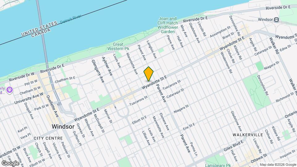 840 Wyandotte St E Mapa y Detalles de la Ubicación