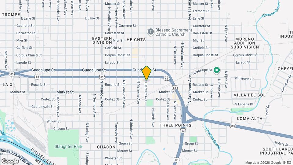 1009 N Bartlett Ave Map and Location Details