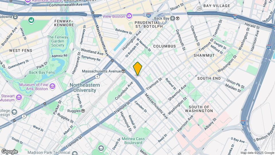 570 Columbus Ave Map and Location Details