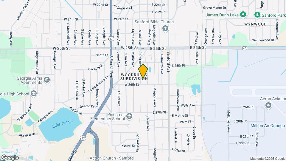 2549 S Oak Ave Map and Location Details