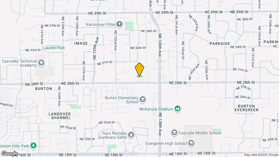 2909 NE 135th Ave Map and Location Details