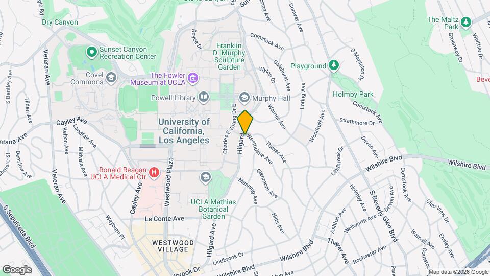 601 Westholme Ave Mapa y Detalles de la Ubicación