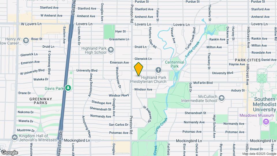 4020 McFarlin Blvd Map and Location Details