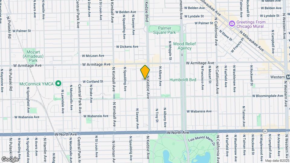 1858 N Kedzie Ave Map and Location Details