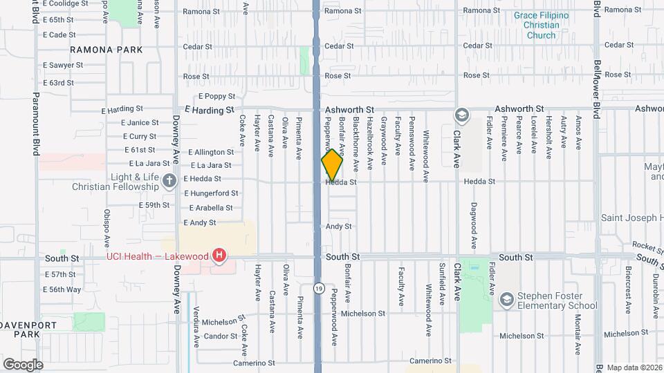 5970 Pepperwood Ave Map and Location Details