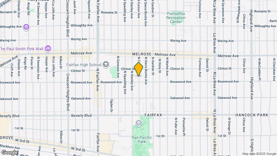 509 N Curson Ave Map and Location Details
