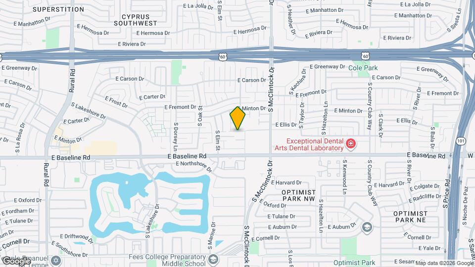 1621 E Dunbar Dr Map and Location Details