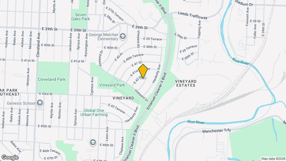 4206 Vineyard Rd Map and Location Details