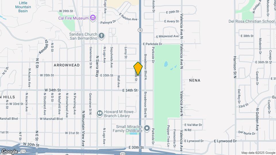 3485 Belle St Mapa y Detalles de la Ubicación