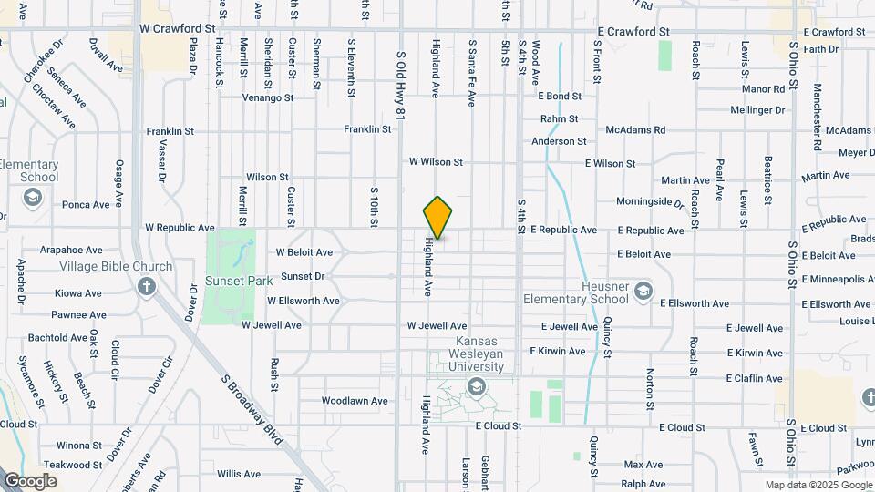 1009 Highland Ave Mapa y Detalles de la Ubicación