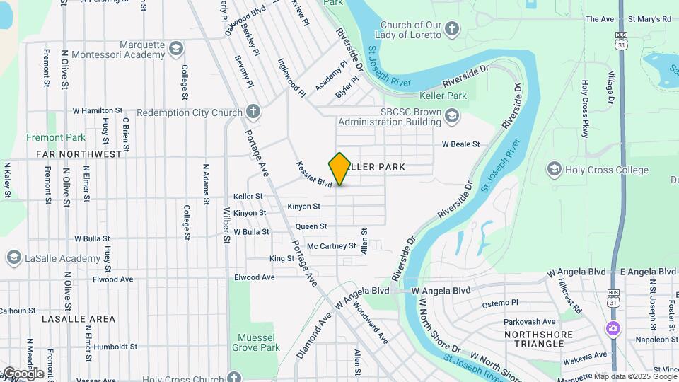 1134 W Rose St Map and Location Details