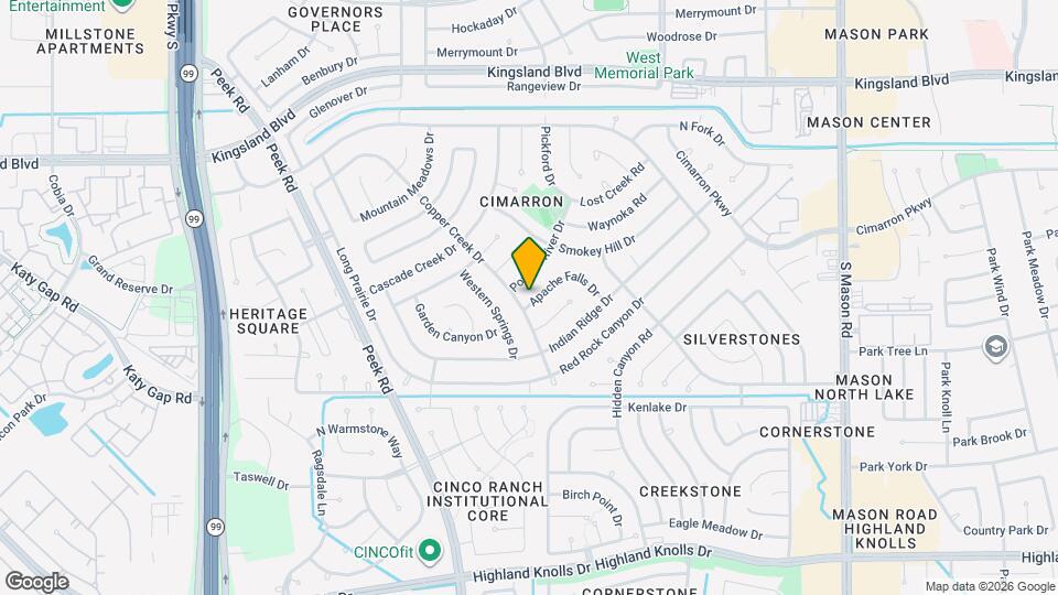 1074 Apache Falls Dr Map and Location Details