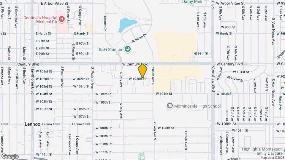 3640 W 102nd St Map and Location Details