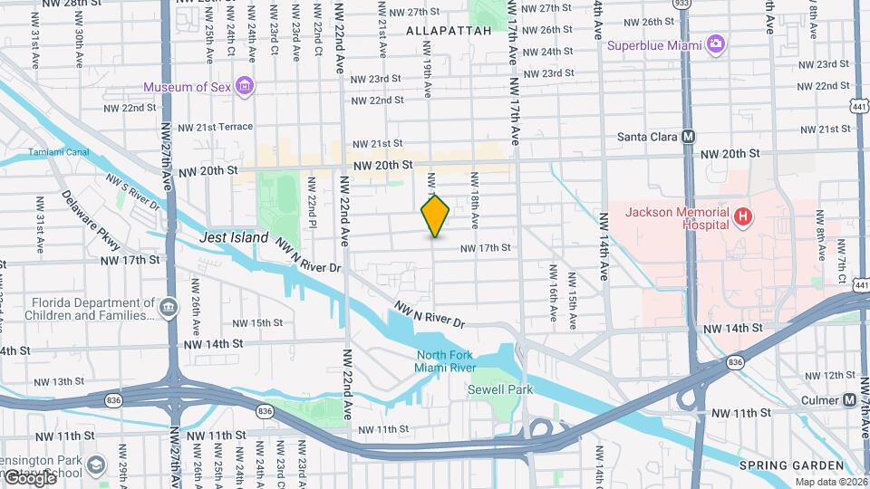 1701 NW 19th Ave Map and Location Details