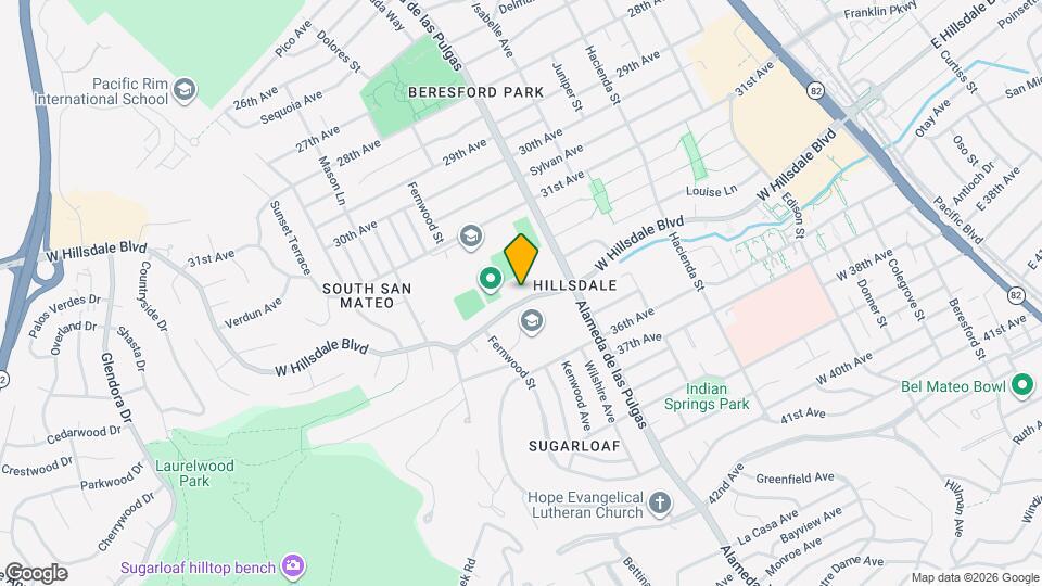 536 W Hillsdale Blvd Map and Location Details