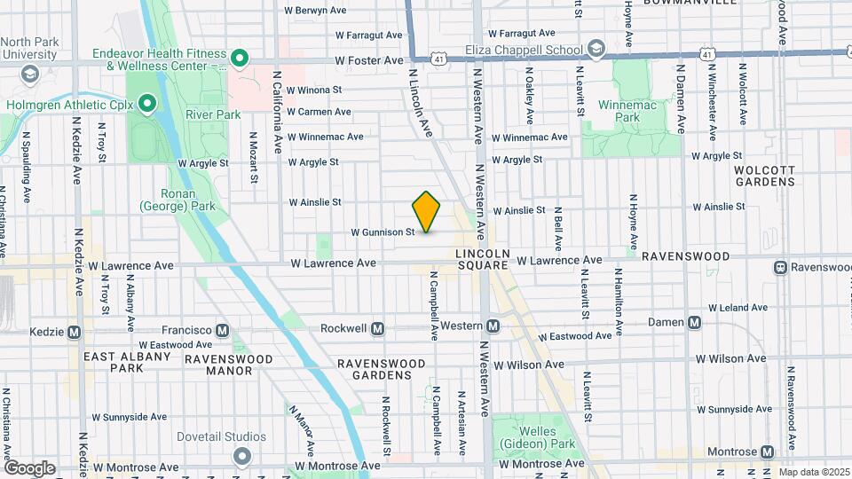 2507 W Gunnison St, Unit 1 Map and Location Details