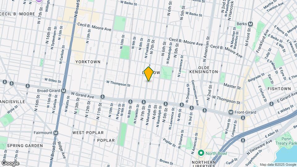 1321 N 7th St, Unit 1 Map and Location Details