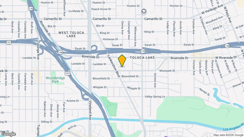 10741 Moorpark St Map and Location Details