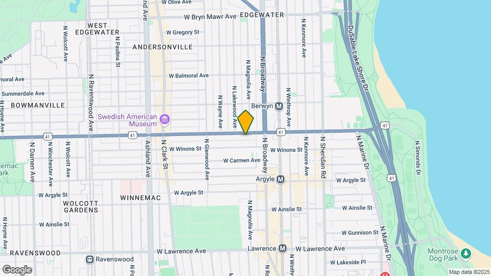 1239 W Foster Ave Mapa y Detalles de la Ubicación