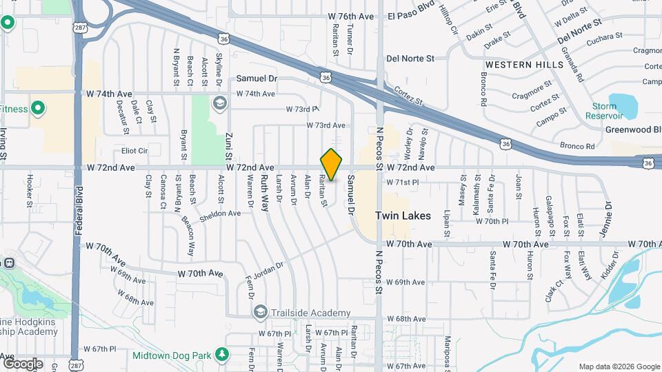 7141 Quivas Map and Location Details