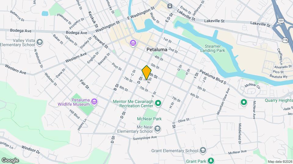 626 E St Map and Location Details