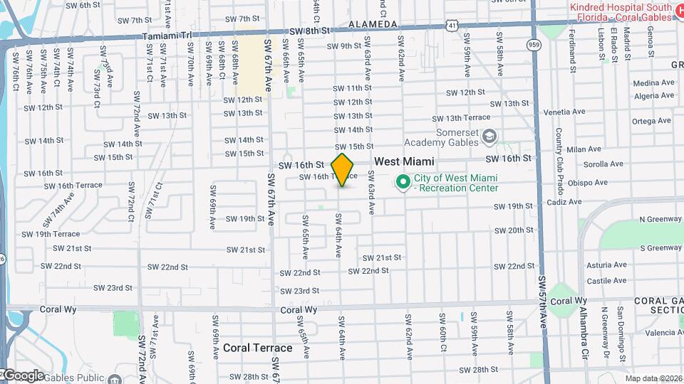 6370 SW 17th St Map and Location Details