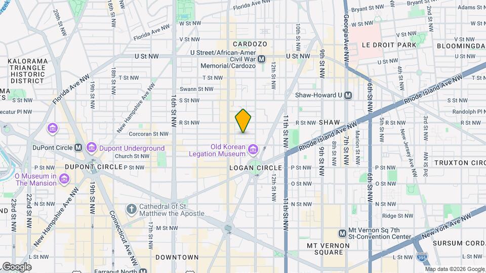 1326 Corcoran St NW Map and Location Details