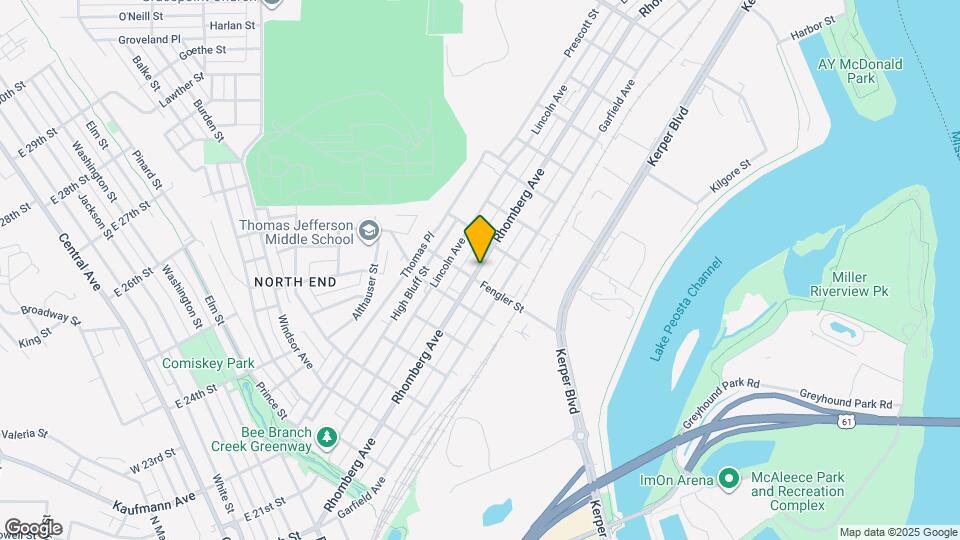 1208 Rhomberg Ave Mapa y Detalles de la Ubicación