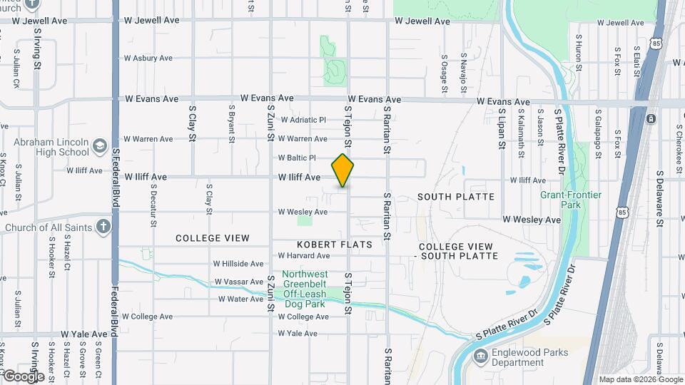 2001 W Caspian Pl Map and Location Details