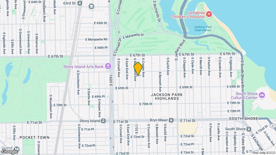 6819 S Ridgeland Ave Map and Location Details