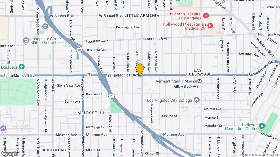 1061-1065 N Normandie Ave Map and Location Details